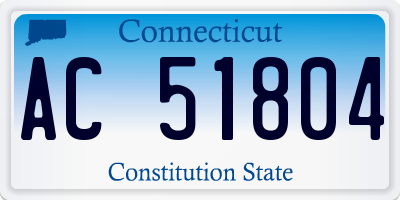 CT license plate AC51804