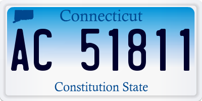 CT license plate AC51811