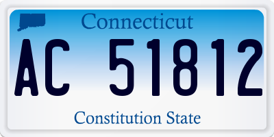 CT license plate AC51812