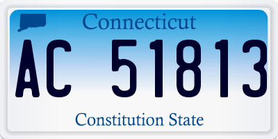 CT license plate AC51813