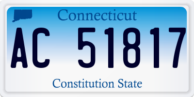 CT license plate AC51817