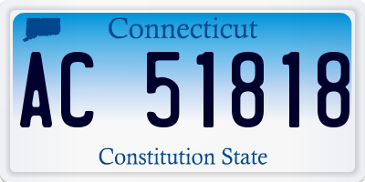 CT license plate AC51818