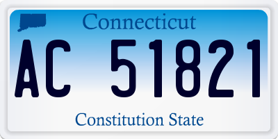 CT license plate AC51821