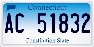 CT license plate AC51832