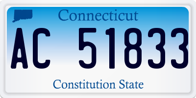 CT license plate AC51833