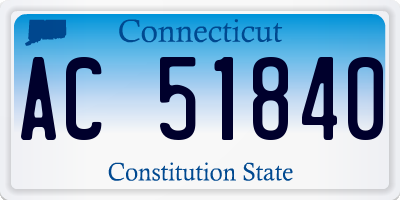 CT license plate AC51840