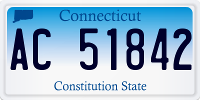 CT license plate AC51842