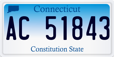 CT license plate AC51843