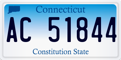 CT license plate AC51844