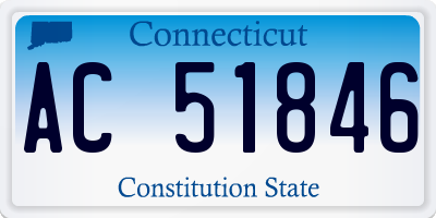 CT license plate AC51846