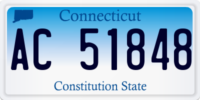 CT license plate AC51848