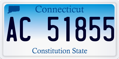 CT license plate AC51855