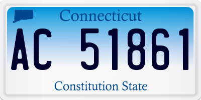 CT license plate AC51861