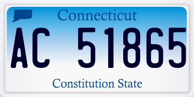CT license plate AC51865