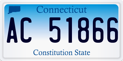 CT license plate AC51866