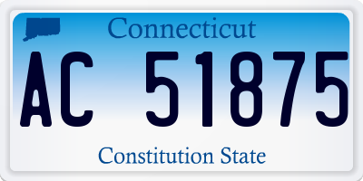 CT license plate AC51875