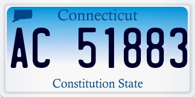 CT license plate AC51883