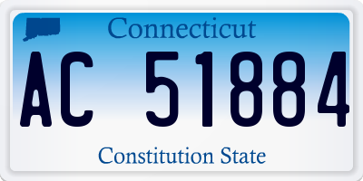 CT license plate AC51884