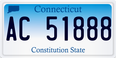 CT license plate AC51888