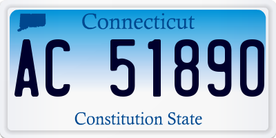 CT license plate AC51890