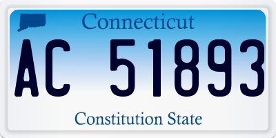 CT license plate AC51893