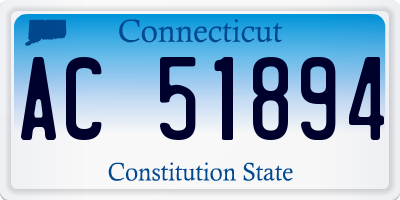 CT license plate AC51894