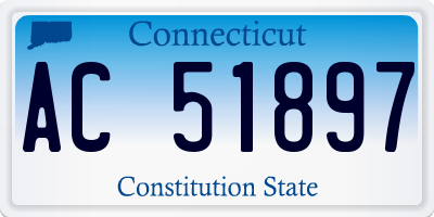 CT license plate AC51897