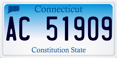 CT license plate AC51909