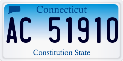 CT license plate AC51910