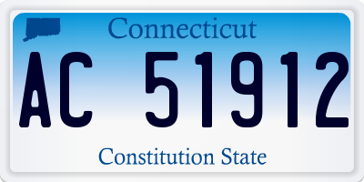CT license plate AC51912