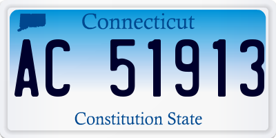 CT license plate AC51913