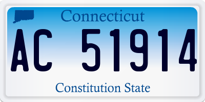 CT license plate AC51914