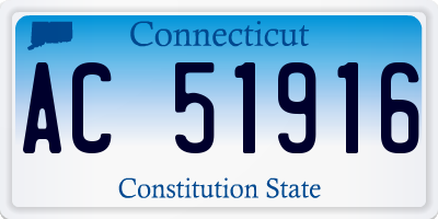 CT license plate AC51916