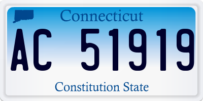 CT license plate AC51919