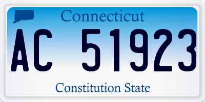 CT license plate AC51923