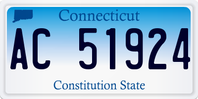 CT license plate AC51924