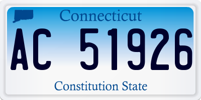CT license plate AC51926