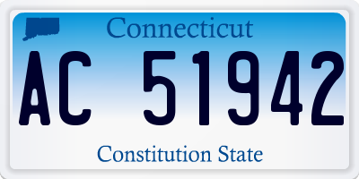 CT license plate AC51942