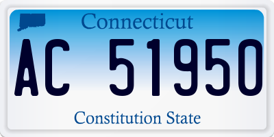 CT license plate AC51950