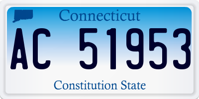 CT license plate AC51953