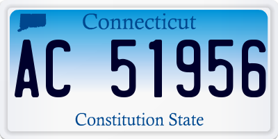 CT license plate AC51956