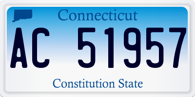 CT license plate AC51957