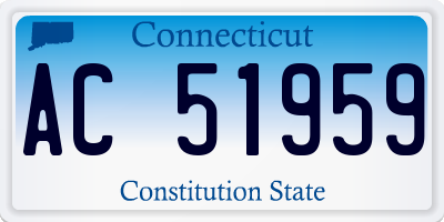 CT license plate AC51959