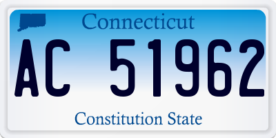 CT license plate AC51962