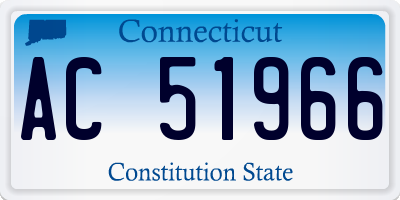 CT license plate AC51966