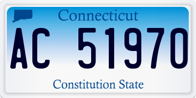CT license plate AC51970