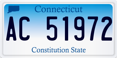 CT license plate AC51972