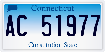 CT license plate AC51977