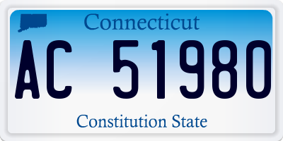 CT license plate AC51980