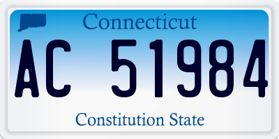 CT license plate AC51984
